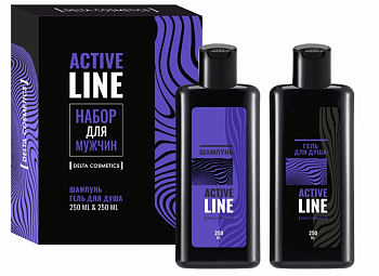 Подарочный набор муж. ACTIVE LINE (гель для душа 250мл + шампунь 250мл) /12/