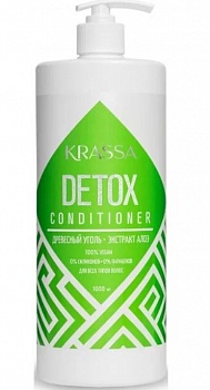 KRASSA Professional Detox Кондиционер - ДЕТОКС для волос. 1000 мл с насосом, 100% VEGAN, 0%Силиконов, 0%Парабенов KPROF40668