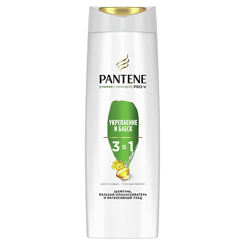 Шампунь для волос PANTENE 400мл Укрепление и блеск д/тус/ломк /6/