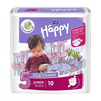 Подгузники для детей Bella Baby Happy Джуниор №5 (12-25кг) 10шт