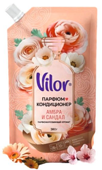 Кондиционер для белья VILOR парфюмированный 900г Амбра и Сандал (дой-пак)/6/