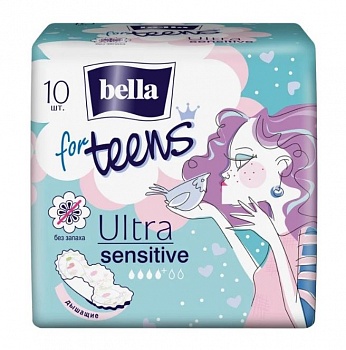 Прокладки гиг. Белла Ultra for teens SENSITIVE 10шт для подростков /36/