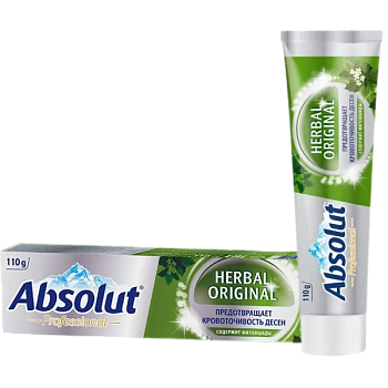 ABSOLUT Professional Herbal Original Зубная паста профилактическая антибактериальная  110 г /24/8128