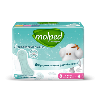 Прокладки гиг. MOLPED PURE&SOFT супер (8шт) /18/Хаят