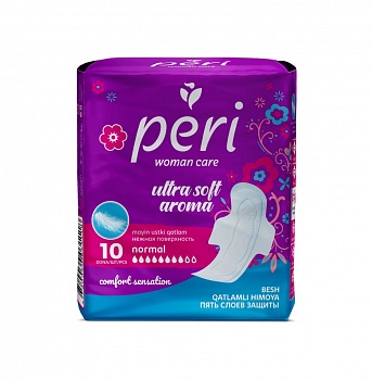 Прокладки гиг. PERI Ultra Aroma Normal Soft 10шт. (хлопок) /24/