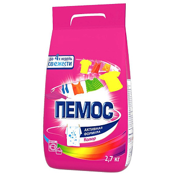 Стир. порошок ПЕМОС автомат 2,7 кг Актив Колор /4/