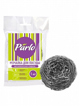 Мочалка металлическая  PARLO, спираль 1шт /60/Арвитекс