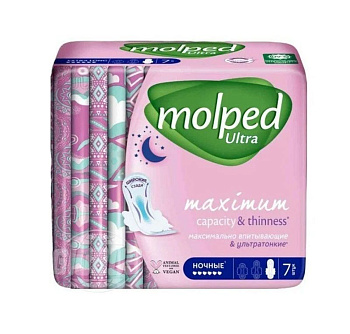 Прокладки гиг. MOLPED ULTRA Прокладки ночные (7шт) /18/Хаят