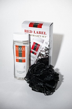 Подарочный набор мужской Red Label (Гель для душа 250 мл, мочалка)