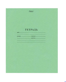 Тетрадь 24л клетка скрепка Хатбер зеленая/40/ /240/