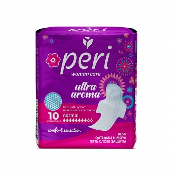 Прокладки гиг. PERI Ultra Aroma Normal 10шт. (сетка) /24/