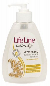 Весна Жид крем-мыло Life line 280г для интимного ухода Овсянное молочко /15/5124