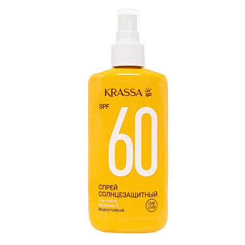 Спрей солнцезащитный KRASSA SPF 60, водостойкий 150мл /16/