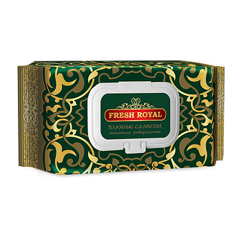 Влажные салфетки 120шт Fresh Royal для всей семьи очищ. универс. с клапаном /16/