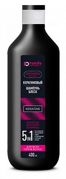 ШАМПУНЬ-БЛЕСК Кератиновый для всех типов волос GENESIS PRO HAIR 400 мл/23/