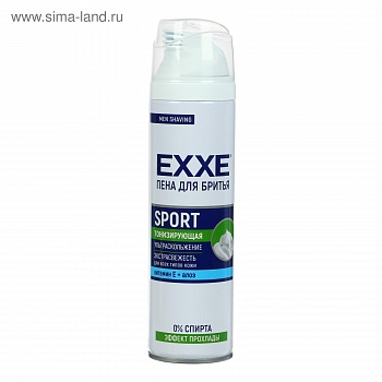 EXXE Пена для бритья SPORT Тонизирующая 200мл /24/Арвитекс