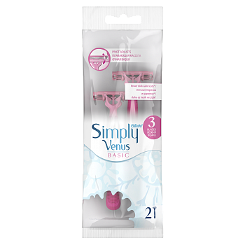 Однораз.станки Simply Venus 3 Basic  2шт/144/